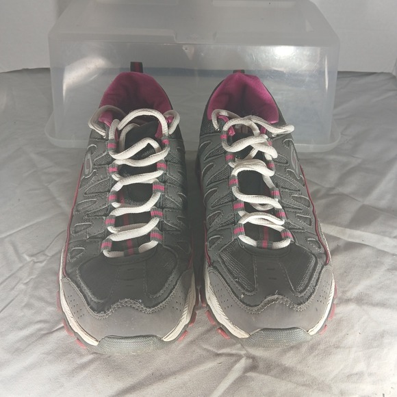 Skechers Sport Womens 12087 CCPK Gray Pink Memory Foam Sneakers Size 6.5 - Picture 3 of 9